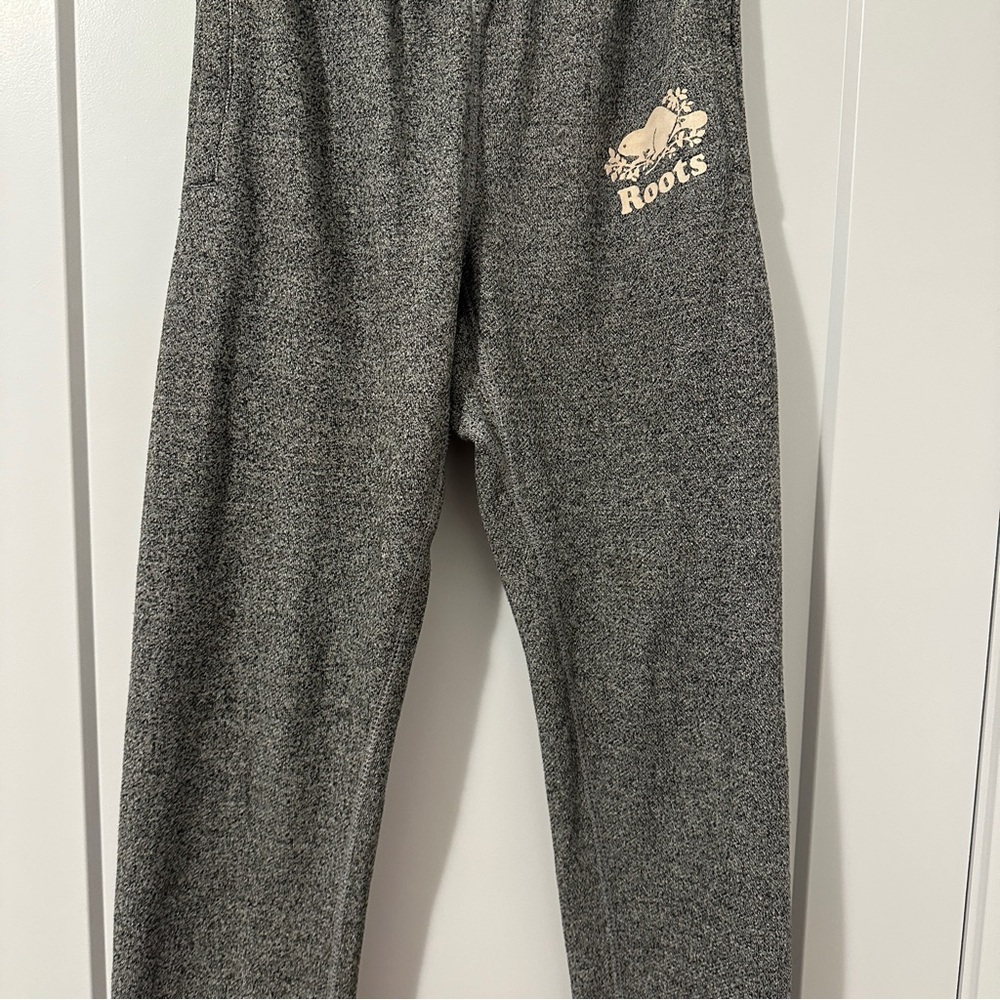 Roots Salt and Pepper Gray Jogger Style Sweatpants Size XXS Kids - Picture 6 of 11